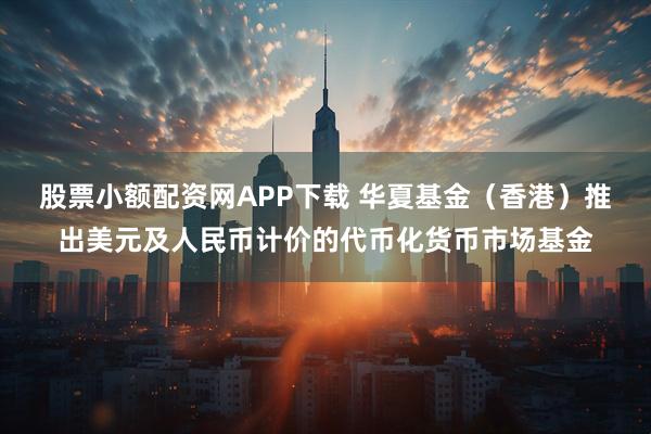 股票小额配资网APP下载 华夏基金（香港）推出美元及人民币计价的代币化货币市场基金