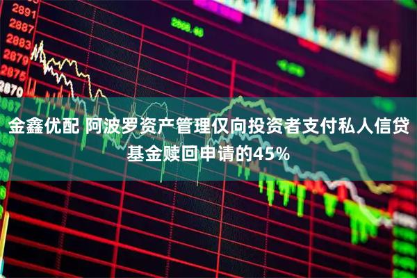 金鑫优配 阿波罗资产管理仅向投资者支付私人信贷基金赎回申请的45%