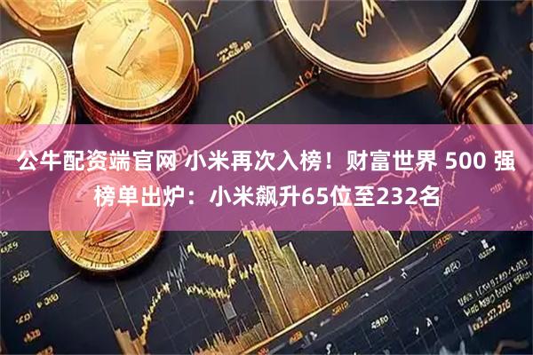 公牛配资端官网 小米再次入榜！财富世界 500 强榜单出炉：小米飙升65位至232名